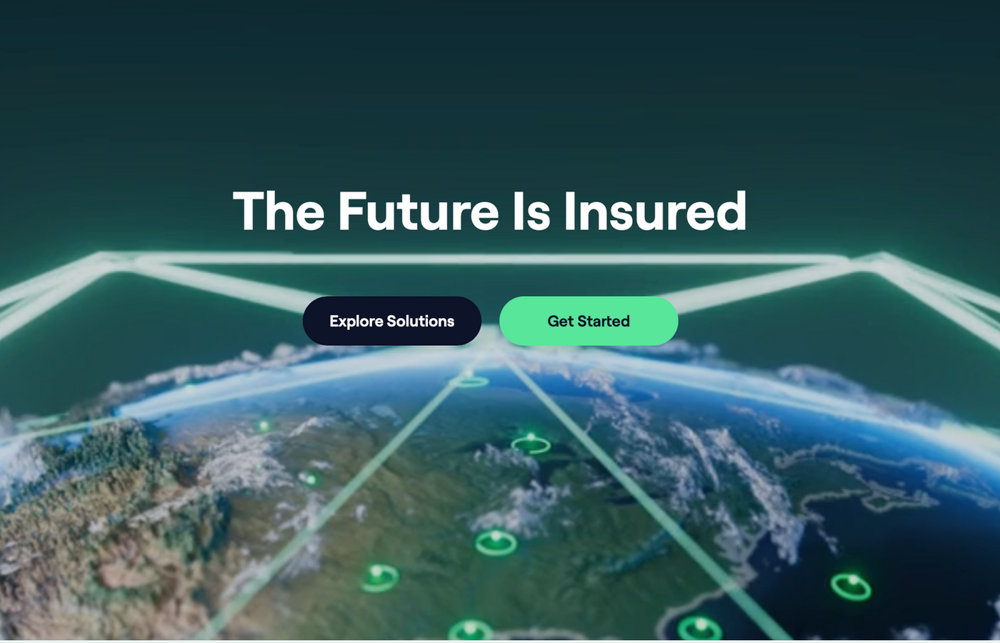 The Future Is Insured text over a globe
