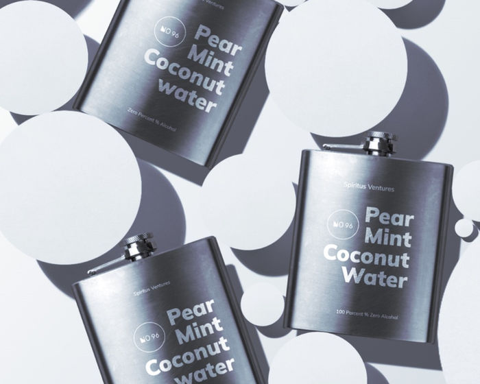 Three flasks of Pear Mint Coconut Water